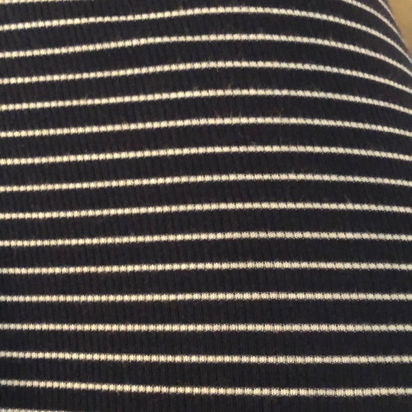 Midi navy and white striped dress - Picture 5 of 6